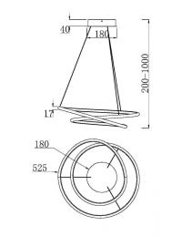 Подвесной светильник Maytoni Nola MOD100PL-L47BSK1