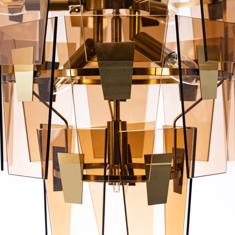 Подвесная люстра в спальню с 6 LED лампами. Комплект от Lustrof №618726-709145 