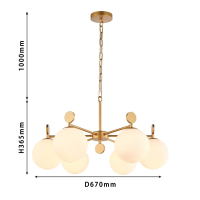 Люстра с лампочками, подвесная, комплект от Lustrof. №303302-617069