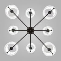 Люстра на штанге с тканевыми абажурами Eurosvet Notturno 60162/8 (a065663)