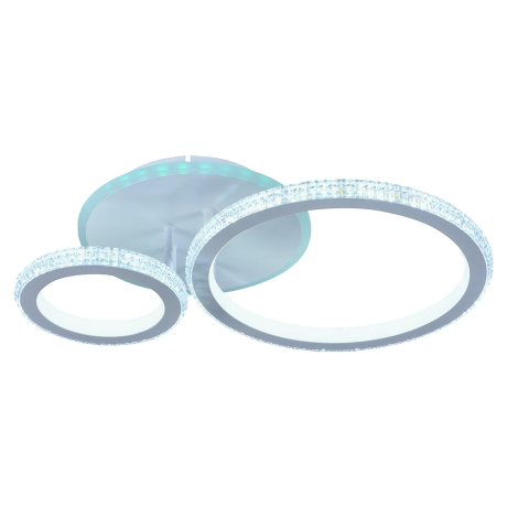 Люстра потолочная светодиодная с пультом ДУ Profit Light 8017/2 WHT 118W+8W RGB 