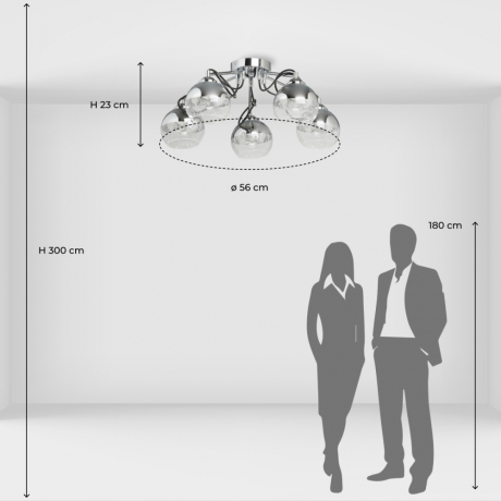 Люстра потолочная с лампочками DeMarkt 220013705+Lamps 