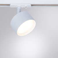 Трековый светильник 15W для однофазного шинопровода Arte Lamp Intercrus A5547PL-1WH