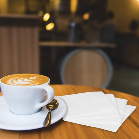 Нарушена упаковка!  <402325> Салфетки бумажные 400 шт., 24х24 см, "Big Pack", белые, 100% целлюлоза, LAIMA, 114724 (114724)