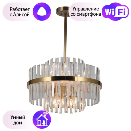 Люстра с поддержкой Алисы На штанге Omnilux OML-69017-06-A 