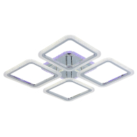 Светодиодная диммируемая люстра с ПДУ Profit Light 8087/4 CHR 107W+8W RGB