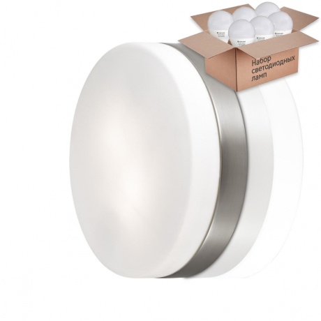 Настенный светильник с лампочками Odeon Light Presto 2405/2C+Lamps E14 P45 