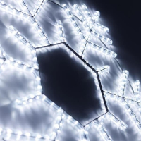 Светодиодная фигура Снежинка холодный свет Ardecoled ARD-Snowflake-M10-1000x900-576Led White (34258)