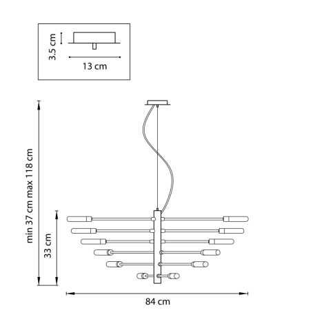 Подвесная люстра Lightstar с поддержкой Маруся Ragno 733127 