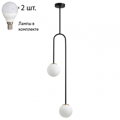 Потолочный светильник с лампочками Odeon Light Ambi 4340/2+Lamps E14 P45 