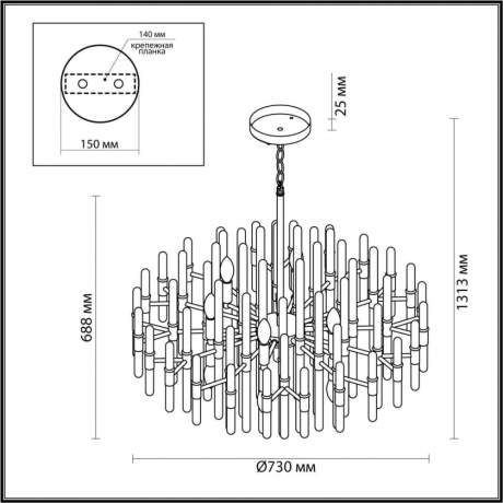 Подвесная люстра Stika Odeon Light 4988/12 
