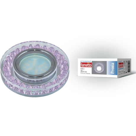 Встраиваемый светильник Fametto Peonia DLS-P102 GU5.3 CHROME-PINK 9986 