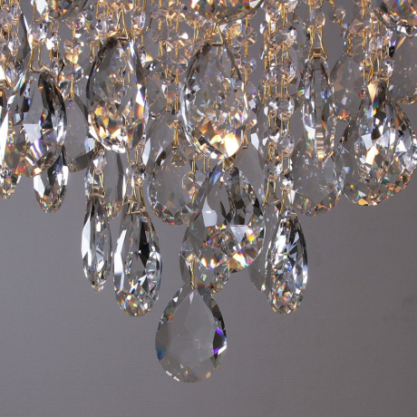 Потолочная хрустальная люстра Reluce 96028-0.3-07 WH+GOLD PN (1425641) 