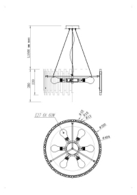 Подвесная люстра Maytoni Coliseo MOD136PL-06BS