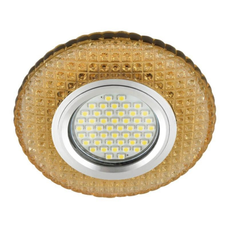 Встраиваемый светильник с LED подсветкой Fametto Luciole DLS-L135 GU5.3 GLASSY-GOLD (UL-00003861) 