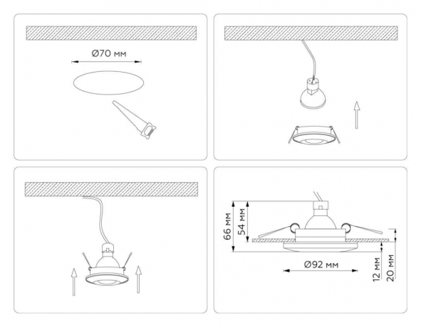 Встраиваемый светильник Ambrella Light TN TN3201 