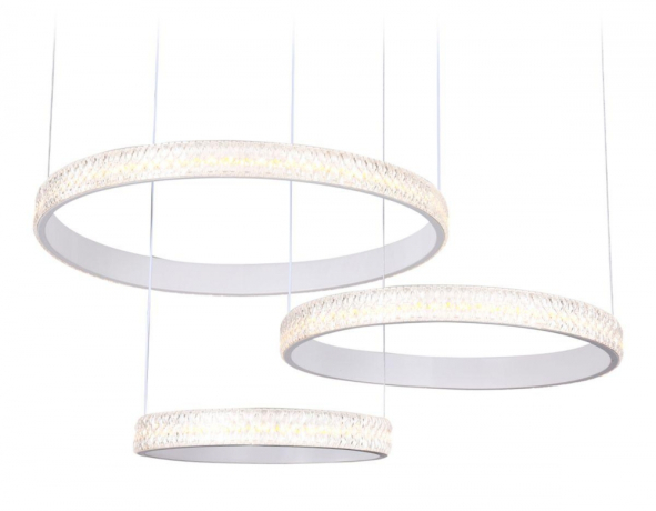 Подвесная диммируемая люстра с пультом ДУ Ambrella light FA6161 WH 