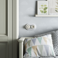 Переключатель/выключатель одноклавишный (слоновая кость матовый/хром) Vintage Werkel W5812055