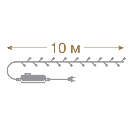 10м. Электрогирлянда ''Нить'' 100LED (RGB) IP20 Vegas 55061