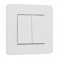 Выключатель двухклавишный Arte Milano SET16-1 SET16-1-30-2 white