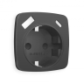 Лицевая панель OMEGA (Графит Мягкое касание) для электрической розетки с заземлением со шторками 2USB A+C OP9100 
