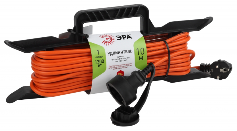 Удлинитель силовой ЭРА UFx-1e-3x0.75-10m-IP44 Б0046825