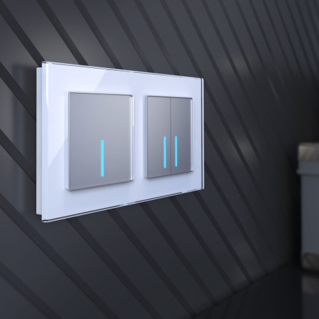 Выключатель сенсорый одноклавишный с подсветкой и функцией Wi-Fi, без рамки Werkel серебряный W4510606