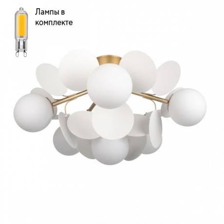 Люстра потолочная с Led лампочками в комплекте LOFT IT 10008/6C White+Lamps 