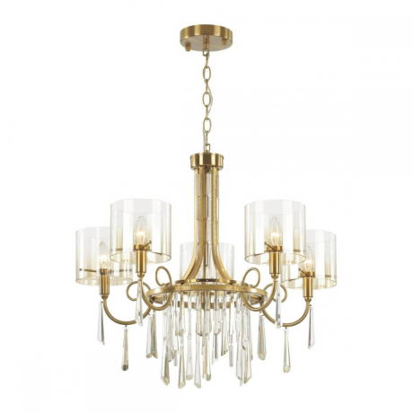 Подвесная люстра Odeon Nicole с лампочками 4886/5+Lamps E14 Свеча 