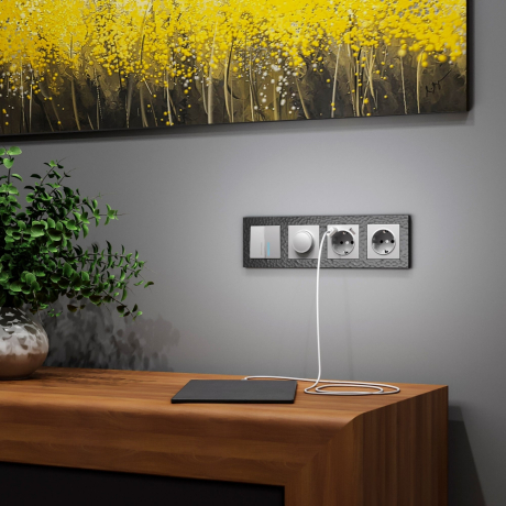 Рамка на 4 поста (черный) Hammer Werkel W0042408