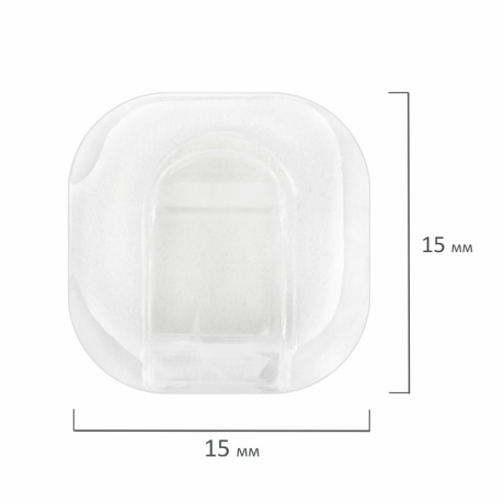 Нарушена упаковка!  <672483> Крючки самоклеящиеся для гирлянд и проводов 1,5х1,5см, КОМПЛЕКТ 18 шт., LAIMA Home, 608795 (608795)