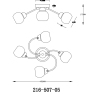 Потолочная люстра с лампочками Velante 216-507-05+Lamps