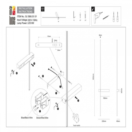 Настенный светодиодный светильник ST Luce Astente SL1589.031.01 