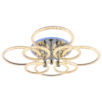 Светодиодная диммируемая люстра с ПДУ Profit Light 8024/4+4 CHR 186W+8W RGB