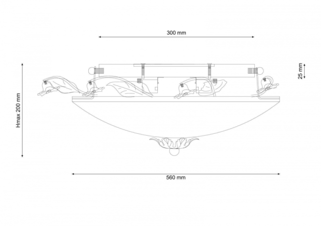 Потолочный светильник с лампочками Lucia Tucci Fiori Di Rose 104.400+Lamps 