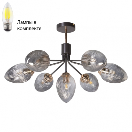 Люстра потолочная с лампочками DeMarkt 463012307+Lamps 