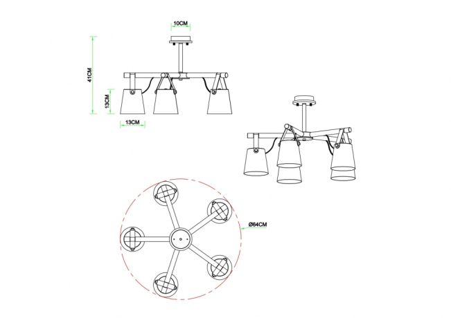 Люстра на штанге Arte Lamp Thomas A7032PL-5WH 