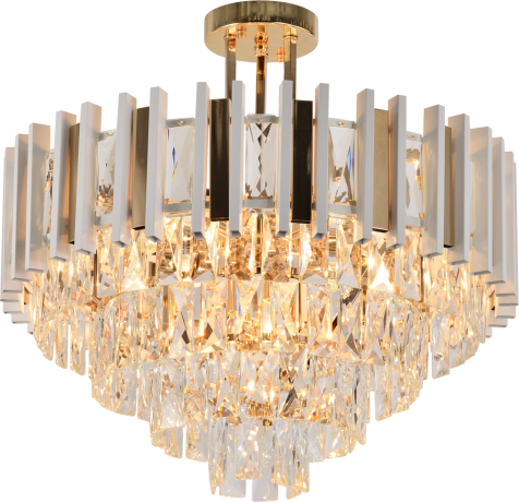 Нарушена упаковка! <713527> Люстра Rivoli Nicole 1041-308 8 х Е14 40 Вт хрусталь (Б0061204)