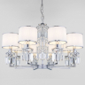 Подвесная люстра Eurosvet Zaffiro 10099/8 хром/прозрачный хрусталь Strotskis (новый абажур) 
