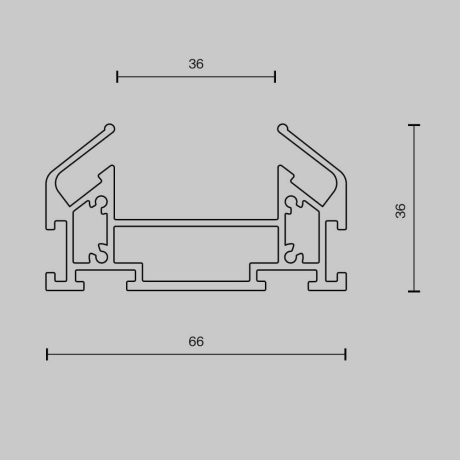 Профиль-держатель Maytoni Technical Accessories for tracks Unity TRA001MP-112S 