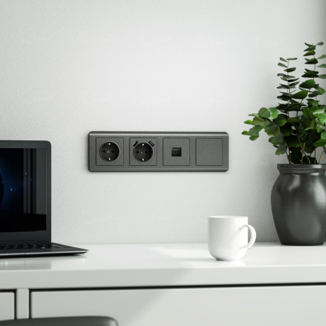 Заглушка для поста Werkel графит рифленый W1159204