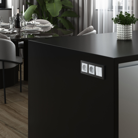 Рамка на 3 поста Werkel Hammer черный W0032408