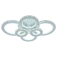 Светодиодная диммируемая люстра с ПДУ Profit Light 8061/6 WHT 288W+8W RGB