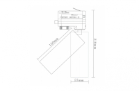 Трехфазный LED светильник 30W 4000К для трека Rollo Donolux DL18895R30N1B Track