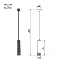 Нарушена упаковка!  <383755> Подвесной светильник Rivoli Lethe 3123-201 (Б0055001)