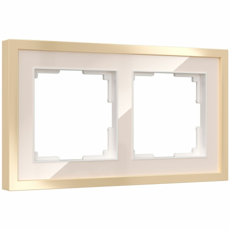 Рамка на 2 поста Werkel Baguette (айвори/латунь) W0022851