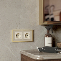 Рамка на 2 поста Werkel Baguette (айвори/латунь) W0022851