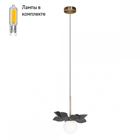 Светильник подвесной с Led лампочками в комплекте LOFT IT 10213/B Black+Lamps 