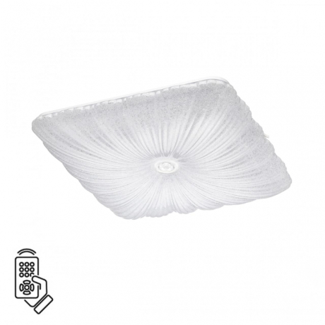 7730/72L PIKO LED SN Светильник металл/пластик/белый/прозрачный LED 72Вт 3000-6000K 490х490 IP20 пульт ДУ FORTUNA SONEX 