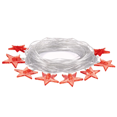 6м. Электрогирлянда ''Звезды'' 35LED (красный) IP20 Vegas 55085